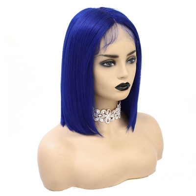 BOB pruik 14 inch 100% maagdelijk menselijk haar 360 kant frontale transparante kant voor zwarte vrouwen