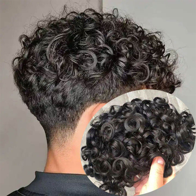 100% maagdelijke kuutiel Afro Toupee voor zwarte mannen
