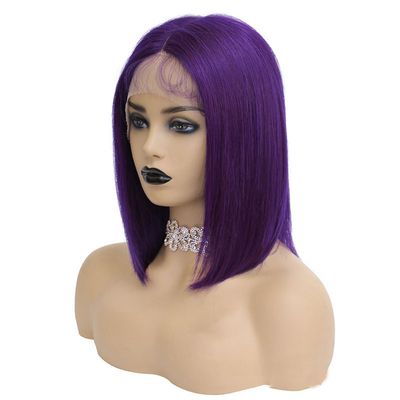 100% menselijk haar Braziliaans HD kant Frontal 8A 10A 12A Korte Groene Bob pruik met Zwitserse kant