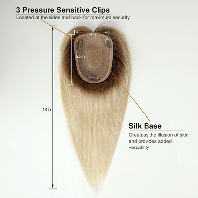 Zilk basis clip in topper 14 inch 150% dichtheid natuurlijk zwart/donkerbruin/moccabruin