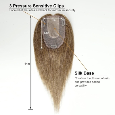 Zilk basis clip in topper 14 inch 150% dichtheid natuurlijk zwart/donkerbruin/moccabruin