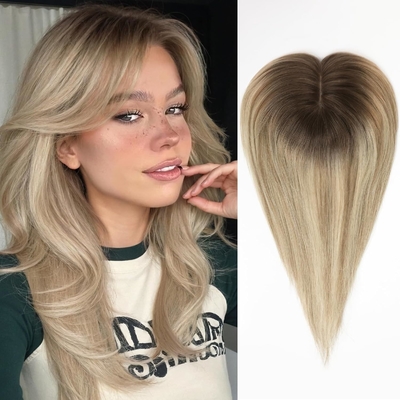 Zilk basis clip in topper 14 inch 150% dichtheid natuurlijk zwart/donkerbruin/moccabruin