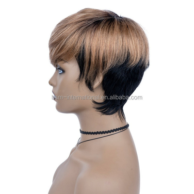 T1B/27 Kleur Pre Plucked Kort menselijk haar pruiken voor zwarte vrouwen Braziliaanse Pixie Cut
