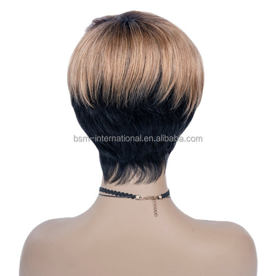 T1B/27 Kleur Pre Plucked Kort menselijk haar pruiken voor zwarte vrouwen Braziliaanse Pixie Cut