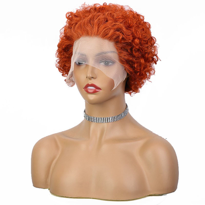 99J Bourgogne Bruine Indiase maagdelijke huidhuid Aligned Human Hair Lace Front Wigs for Small Size