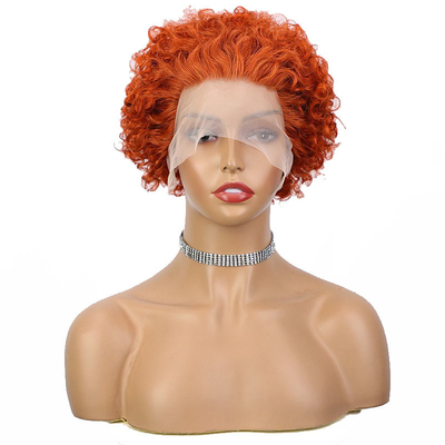 99J Bourgogne Bruine Indiase maagdelijke huidhuid Aligned Human Hair Lace Front Wigs for Small Size
