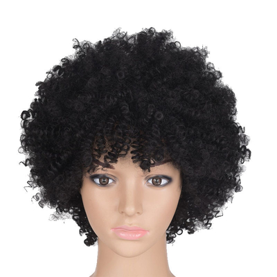 Kort haar krullend golvende pruik voor zwarte dames Machine Made Remy Hair Pixie pruik