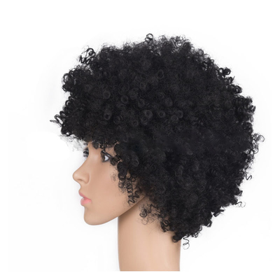 Kort haar krullend golvende pruik voor zwarte dames Machine Made Remy Hair Pixie pruik