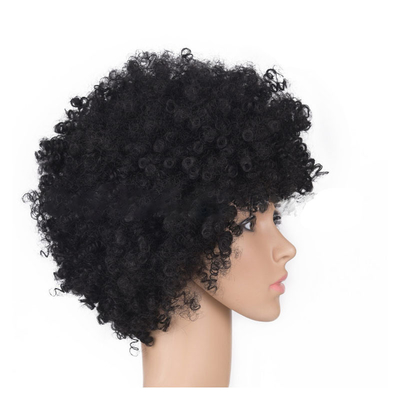 Kort haar krullend golvende pruik voor zwarte dames Machine Made Remy Hair Pixie pruik