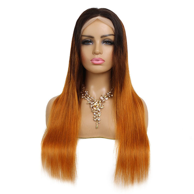Ervaar de volledige nagelhuid Braziliaans menselijk haar kant voorste pruik T1B/4/30HL Ombre kleur