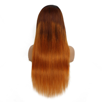 Ervaar de volledige nagelhuid Braziliaans menselijk haar kant voorste pruik T1B/4/30HL Ombre kleur