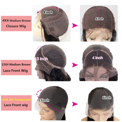 Remy Hair 180% Dichtheid Afro Kinky Curly 4*4/13*4/13*6 kant Frontale BOB pruiken voor zwarte vrouwen 250g-450g