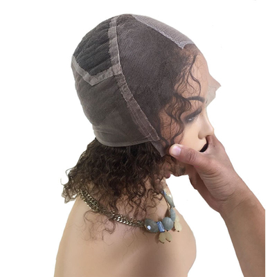Krullend menselijk haar pruik 100% Braziliaans HD Full Swiss Lace Silk Top Geïnjecteerd geheel handgemaakt