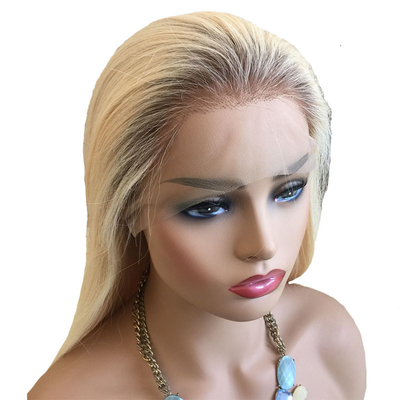 Zacht en glanzend 613 Blonde Ombre Highlight Mensenhaar Handgebonden pruik voor Europese vrouwen