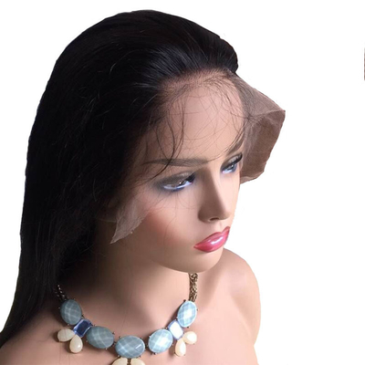 10-24 inch Full Cuticle Natural Black Straight Full Lace Handmade Human Remy Hair Wigs