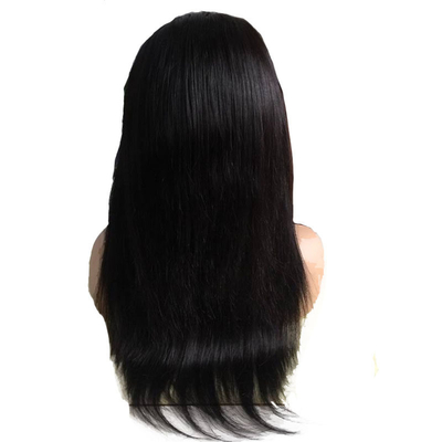 10-24 inch Full Cuticle Natural Black Straight Full Lace Handmade Human Remy Hair Wigs