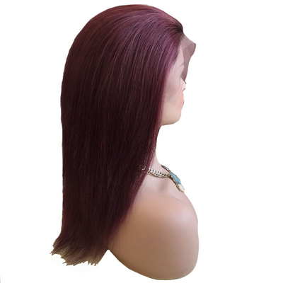10-24 inch Full Cuticle Natural Black Straight Full Lace Handmade Human Remy Hair Wigs