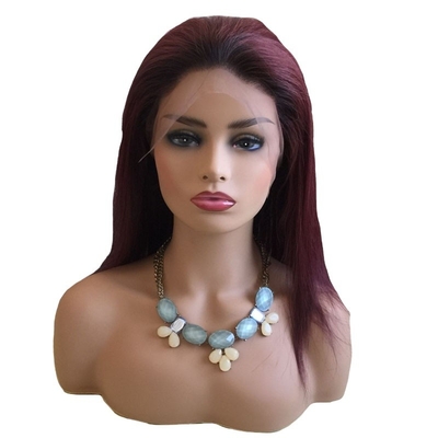 100% menselijk haar Braziliaans 99J Ombre Full Lace Wig Zwitsers 360 Lace Front 10-24 Inch Transparent HD