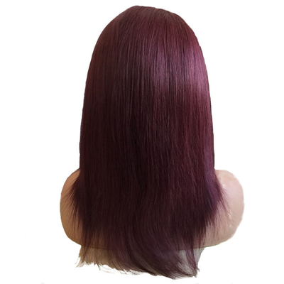 100% menselijk haar Braziliaans 99J Ombre Full Lace Wig Zwitsers 360 Lace Front 10-24 Inch Transparent HD