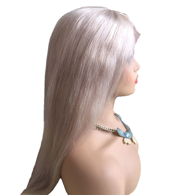 10-24 inch ruw menselijk haar blond full lace 360 pruik hand geweven één donor lichte kleur 613