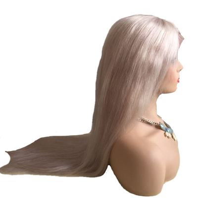 10-24 inch ruw menselijk haar blond full lace 360 pruik hand geweven één donor lichte kleur 613