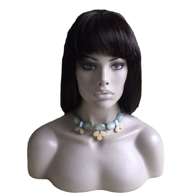 Natural Black Raw Virgin Remy Full Lace Hand gebonden pruiken met haar bangs Peruk verkopers