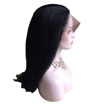 100% menselijk haar BSM kortingen 360 Full Lace Cuticle Aligned Italiaanse Yaki Straight Wig
