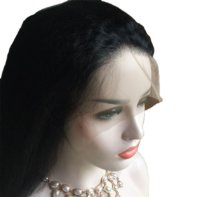 100% menselijk haar BSM kortingen 360 Full Lace Cuticle Aligned Italiaanse Yaki Straight Wig