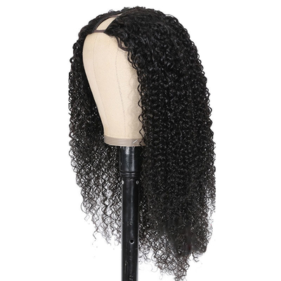 8-32 inch V deel pruik menselijk haar ruw Birmaans haar voor natuurlijke haarlijn en kinky krullende look