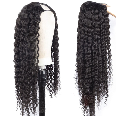 Deep Wave Raw Curly Human Hair Wigs voor zwarte vrouwen Kleine/Grote/Gemiddelde Grootte 8-32 inch