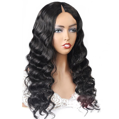 Loose Wave V-Part pruiken online met natuurlijke haarlijn en volledig machine gemaakt dubbel getrokken