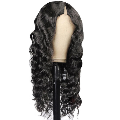 Loose Wave V-Part pruiken online met natuurlijke haarlijn en volledig machine gemaakt dubbel getrokken