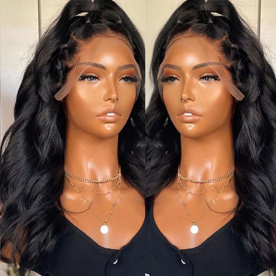 10-24 inch Braziliaanse krullend Remy Mensenhaar Volle kant Wig Hand gebonden Transparante Franse kant