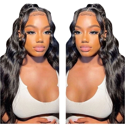 10-24 inch Braziliaanse krullend Remy Mensenhaar Volle kant Wig Hand gebonden Transparante Franse kant