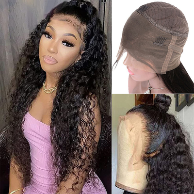 Water Wave Full Lace Mensenhaar Perukken voor Zwarte Vrouwen Lange Lengte HD 360 Lace Frontaal