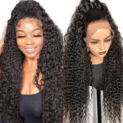 Raw Indian Hair HD kant Frontale pruiken 360 kant pruiken voor zwarte vrouwen 10A 12A Curly