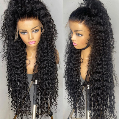 Raw Indian Hair HD kant Frontale pruiken 360 kant pruiken voor zwarte vrouwen 10A 12A Curly