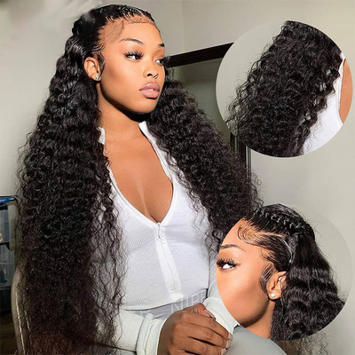 Raw Indian Hair HD kant Frontale pruiken 360 kant pruiken voor zwarte vrouwen 10A 12A Curly