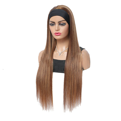 100% top menselijk haar Braziliaans haar Highlight hoofdband Glueless pruik P4/27 voor zwarte vrouwen