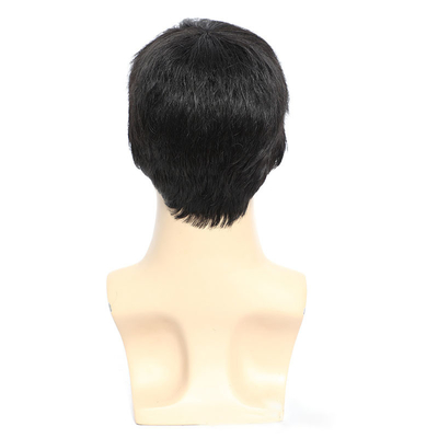 360 Natural Pre Pluck Short Closure Mannelijke pruik Zachte en glanzende