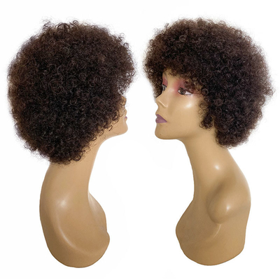 Ruwe Indiase menselijk haar cuticula uitgelijnd Pixie Cut Afro krullende pruiken GS levert 250g-450g