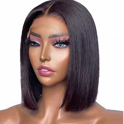 Ervaar luxe met 8 inch dubbel getrokken Braziliaanse rechte full lace front bob pruiken