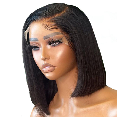 Ervaar luxe met 8 inch dubbel getrokken Braziliaanse rechte full lace front bob pruiken