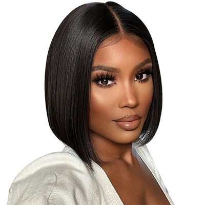 Ervaar luxe met 8 inch dubbel getrokken Braziliaanse rechte full lace front bob pruiken