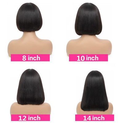 Ervaar luxe met 8 inch dubbel getrokken Braziliaanse rechte full lace front bob pruiken