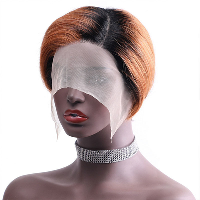 Lichte bruine kant voorhoofd menselijk haar kort blond Braziliaans Bob voor vrouwen in de 30