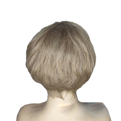 6 'korte lijmloze natuurlijke Pixie Cut Braziliaanse pruik Mensenhaar pruiken voor blanke vrouwen