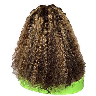 8 inch HD kant voor Peruaanse watergolf kort stomp gesneden krullend Bob menselijk haar pruiken fo