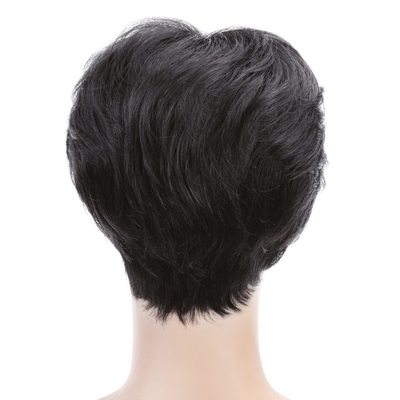 100% menselijk haar volkop Vietnam zwart zeer kort gesneden Indiase haar pruiken voor Aziatische mannen