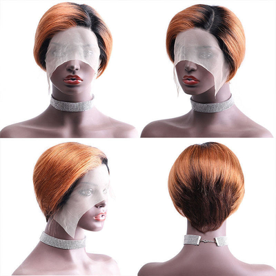 Top haar T1B/30 Front kant Mensenhaar 100% korte pruiken Natuurlijke pruiken stukken voor vrouwen